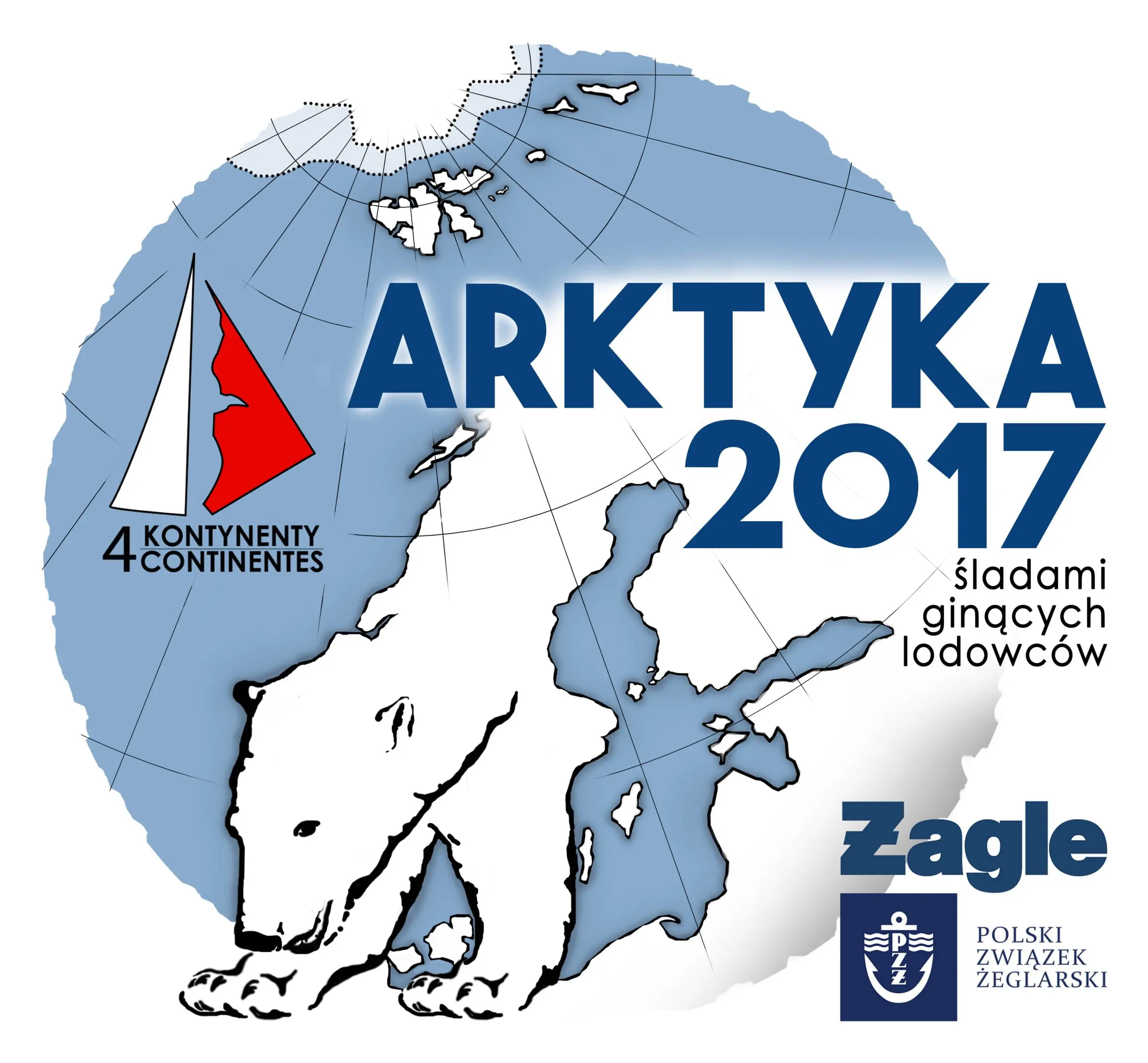 Oficjalne logo wyprawy Arktyka 2017 Śladami Ginących Lodowców